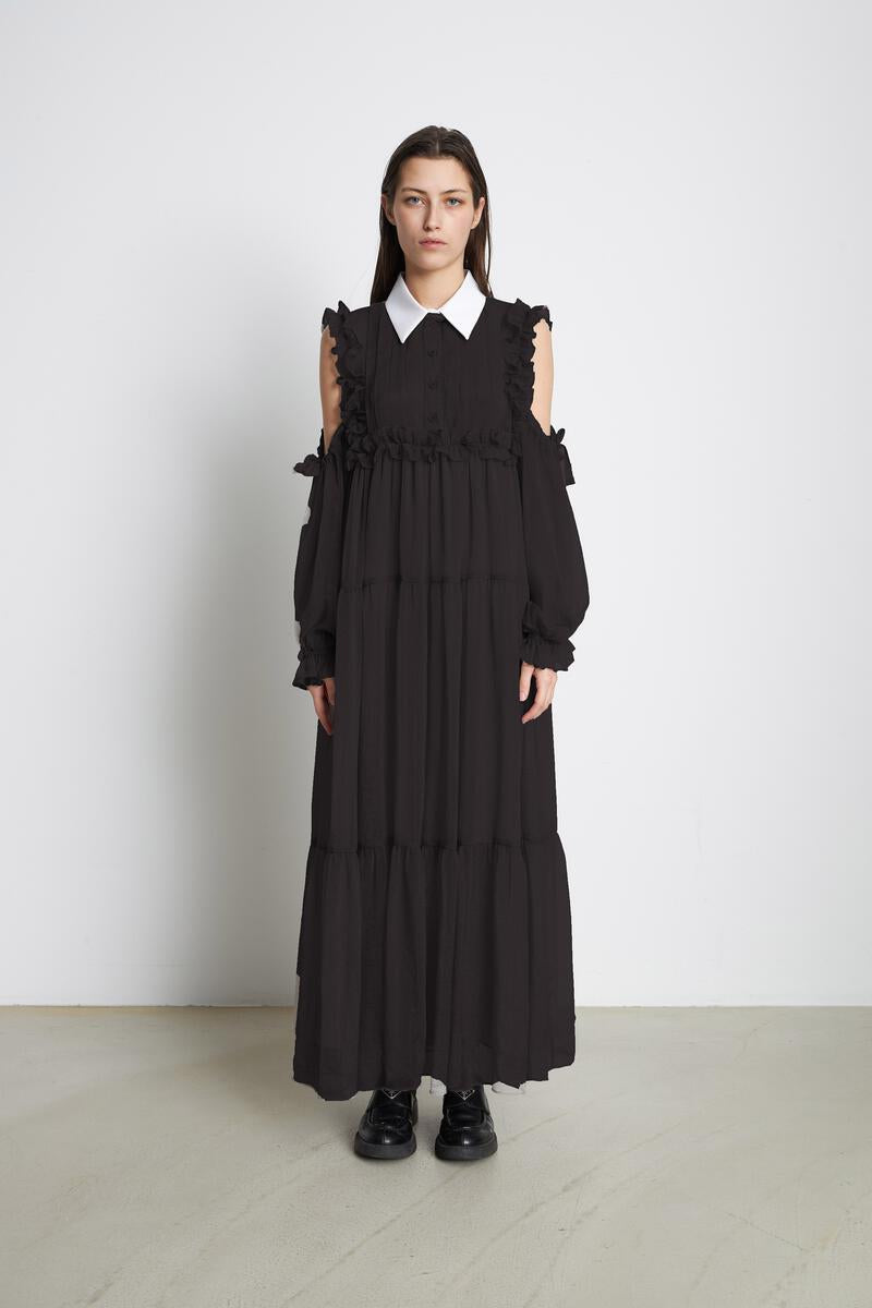 Long Dress With Shirt Collar