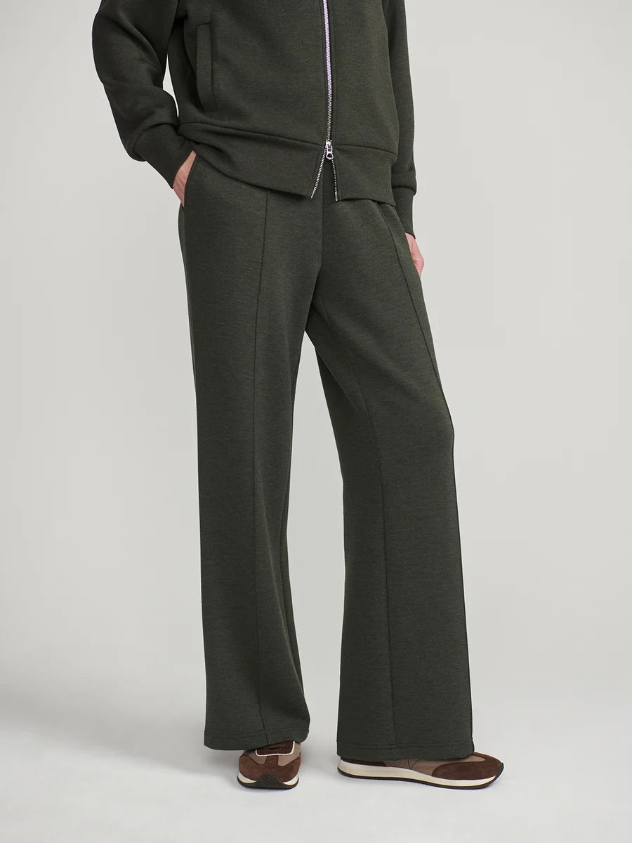 The Wide Leg Pant 30 - Olive Marl