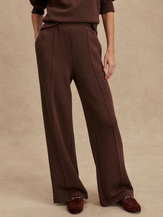 Wide-Leg Pant 30" – Coffee Bean Marl