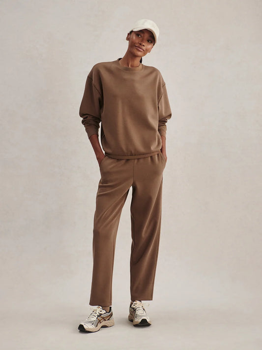 Coralie Crew Sweat - Teak Olive