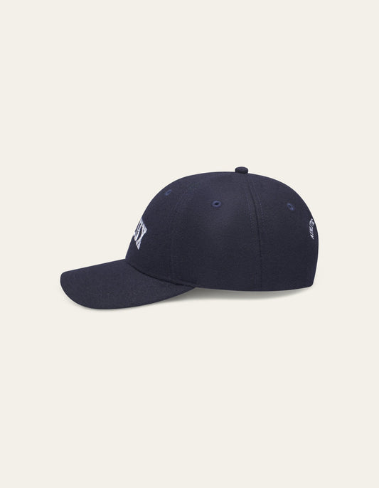 Les Deux Wool Baseball Cap Dark Navy