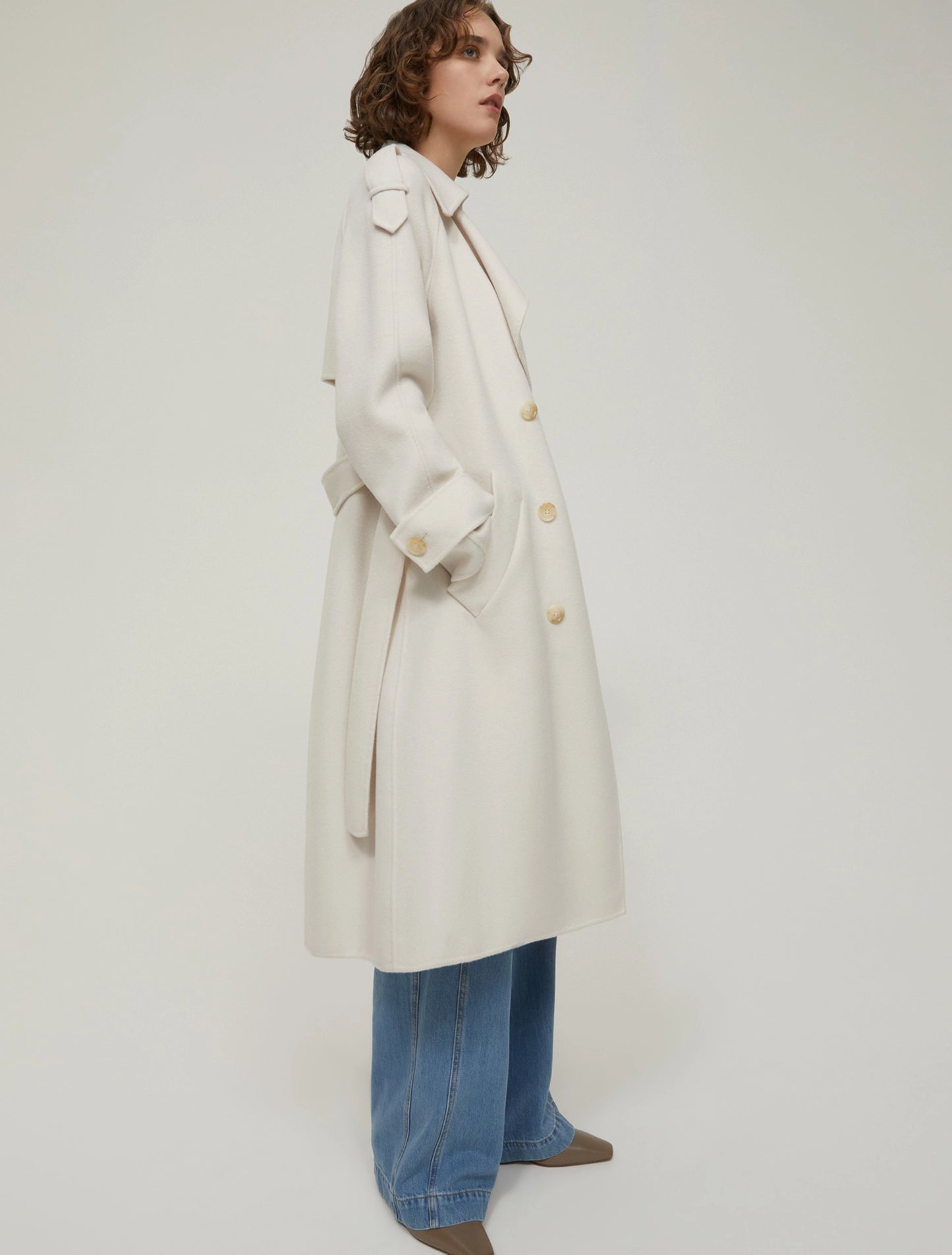 Double-Woven Wool Trench