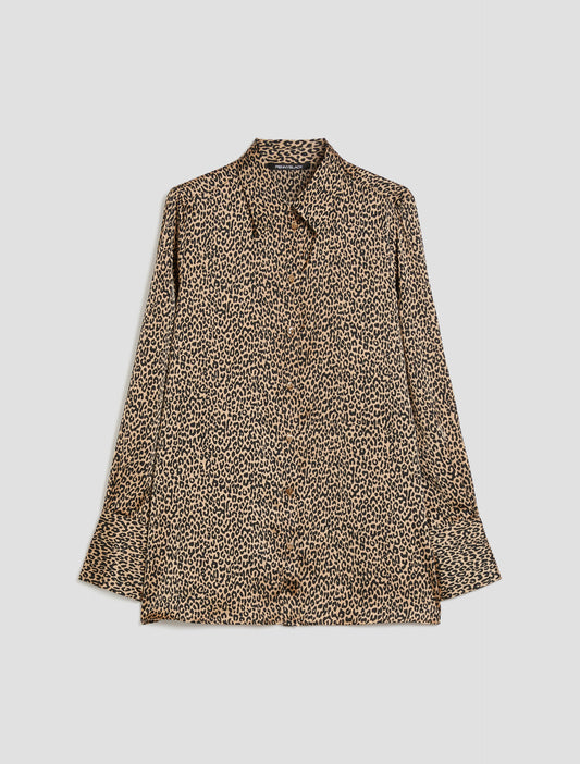 Leopard Satin Shirt