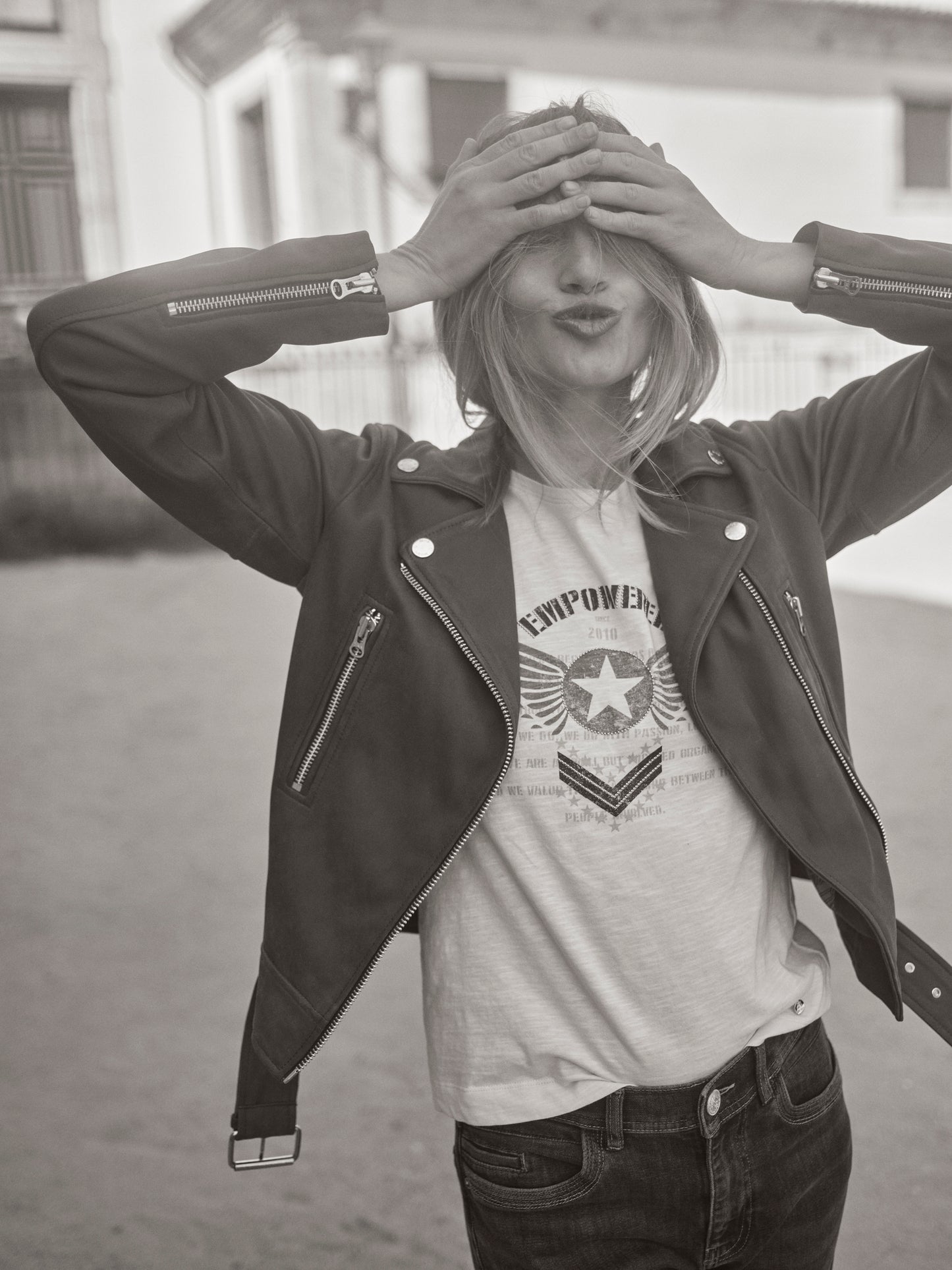 Almina Biker Leather Jacket