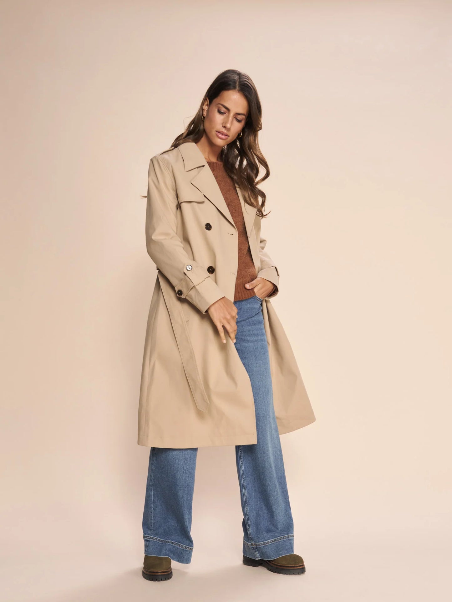 Farah Tan Trench Coat