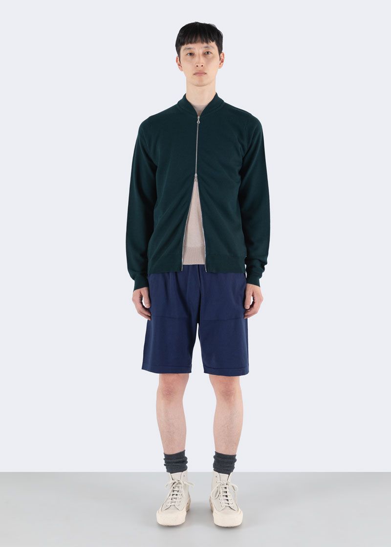 16 Singular Textured Zip Bomber Jacket