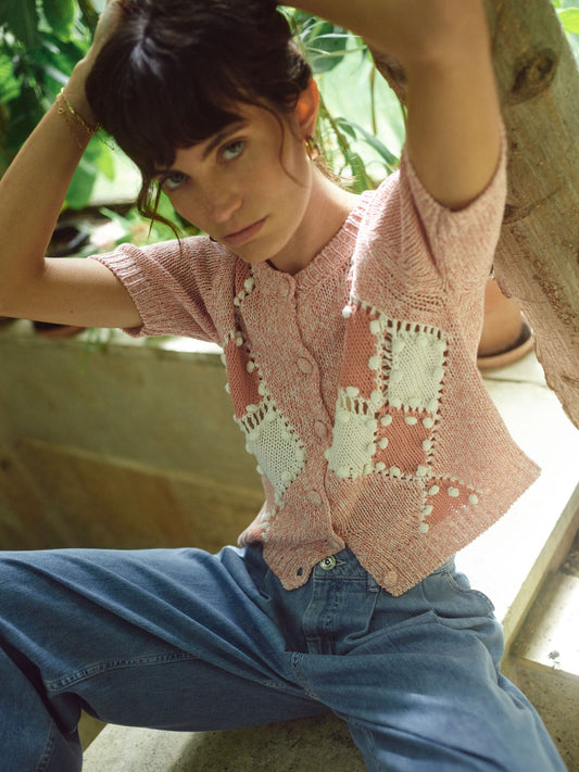 MMElio Knit Short Sleeve Cardigan