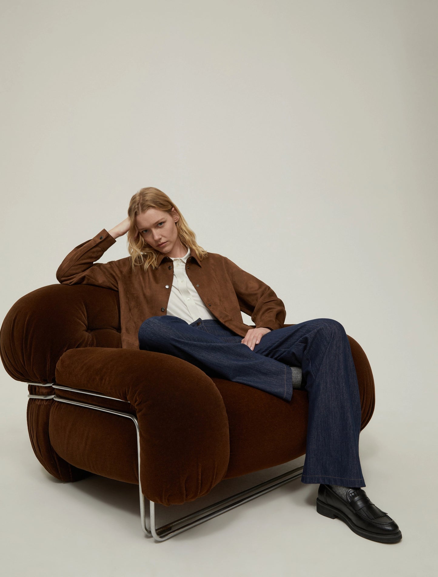 Jersey Straight-Leg Jeans