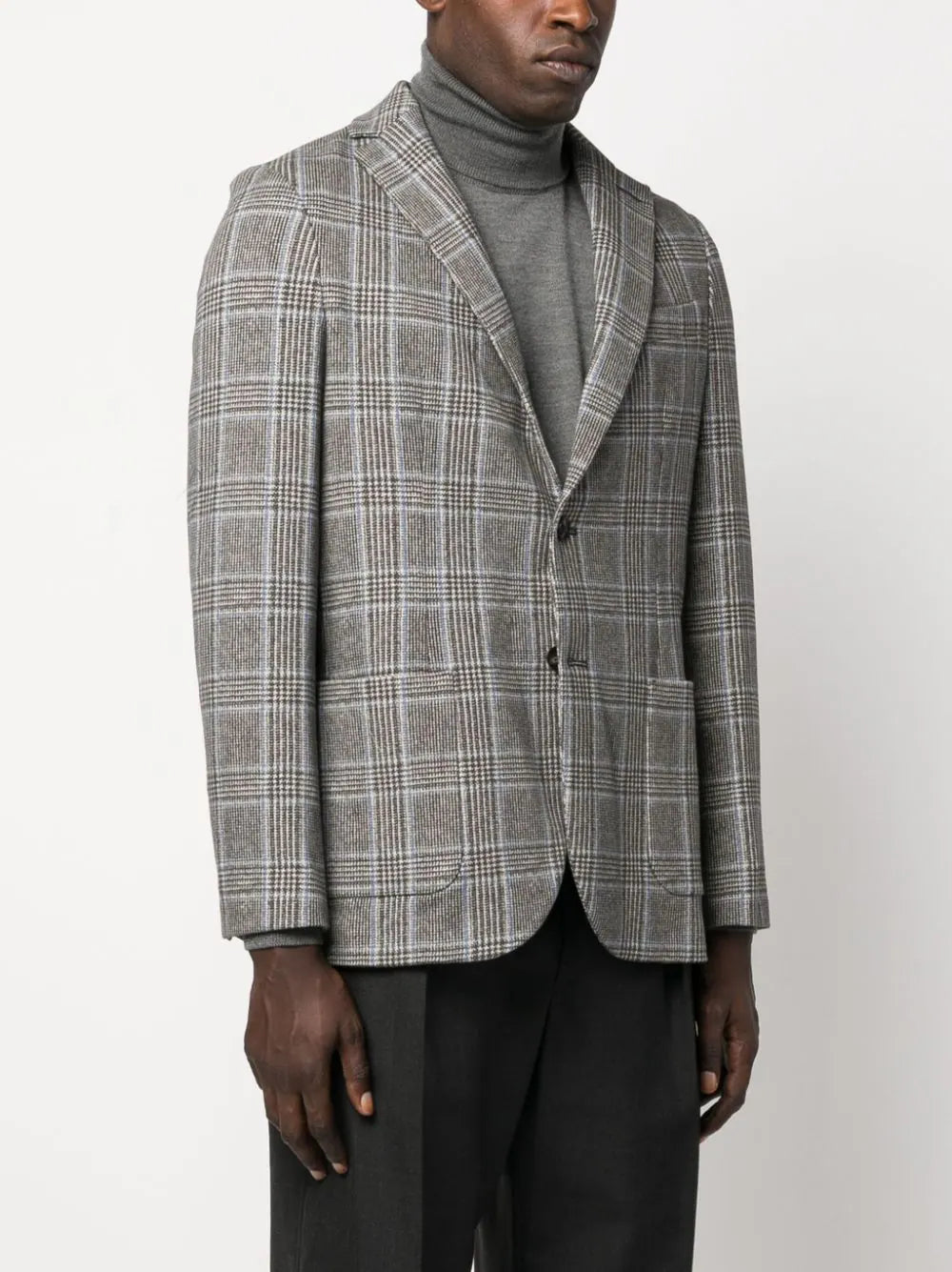 Check Print Grey Blazer