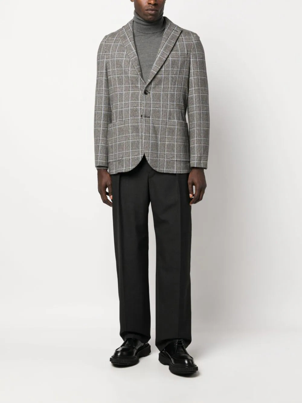 Check Print Grey Blazer