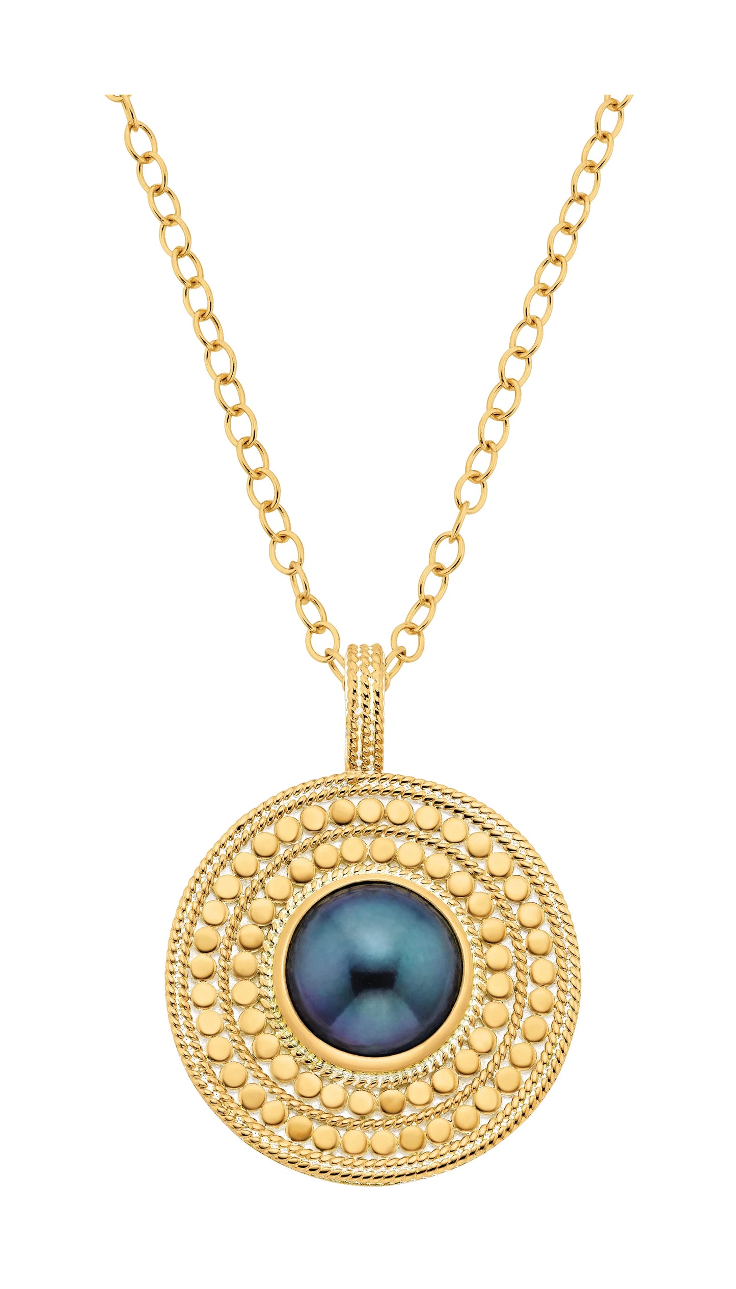 Blue Pearl Dotted Pendant