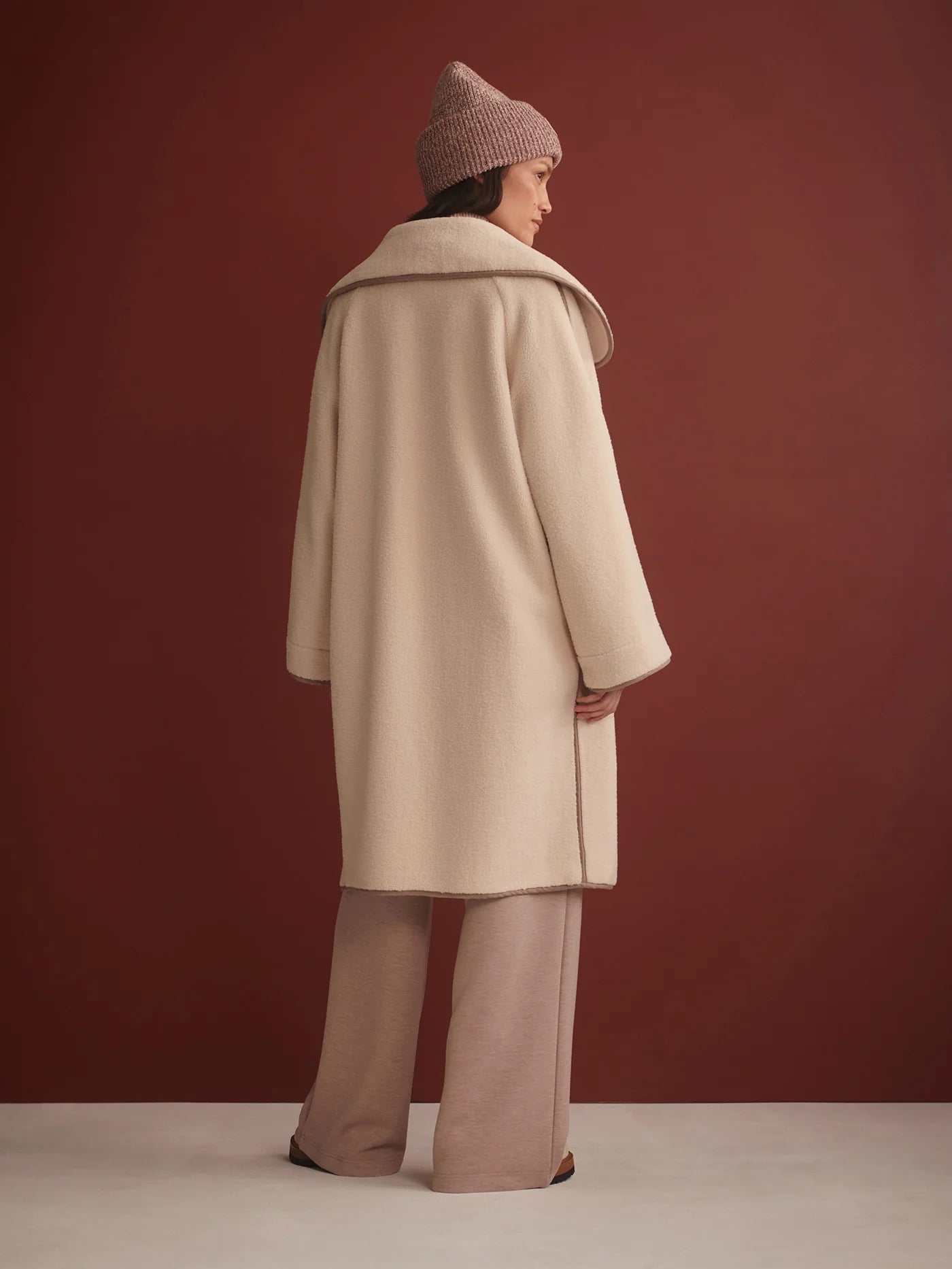 Clemence Sherpa Coat - Sandshell