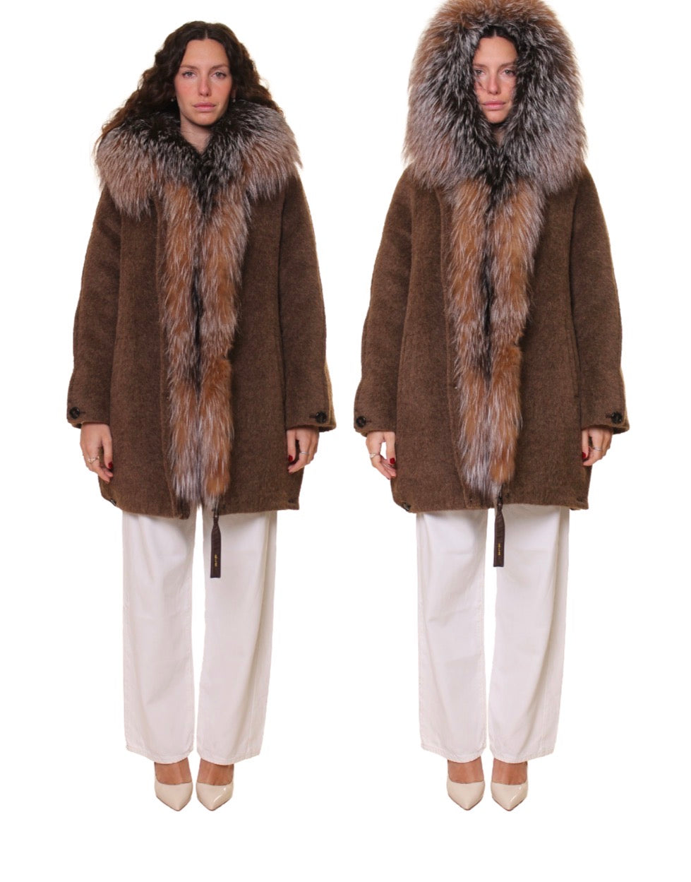 DLB LONG Wool Puffer - Brown
