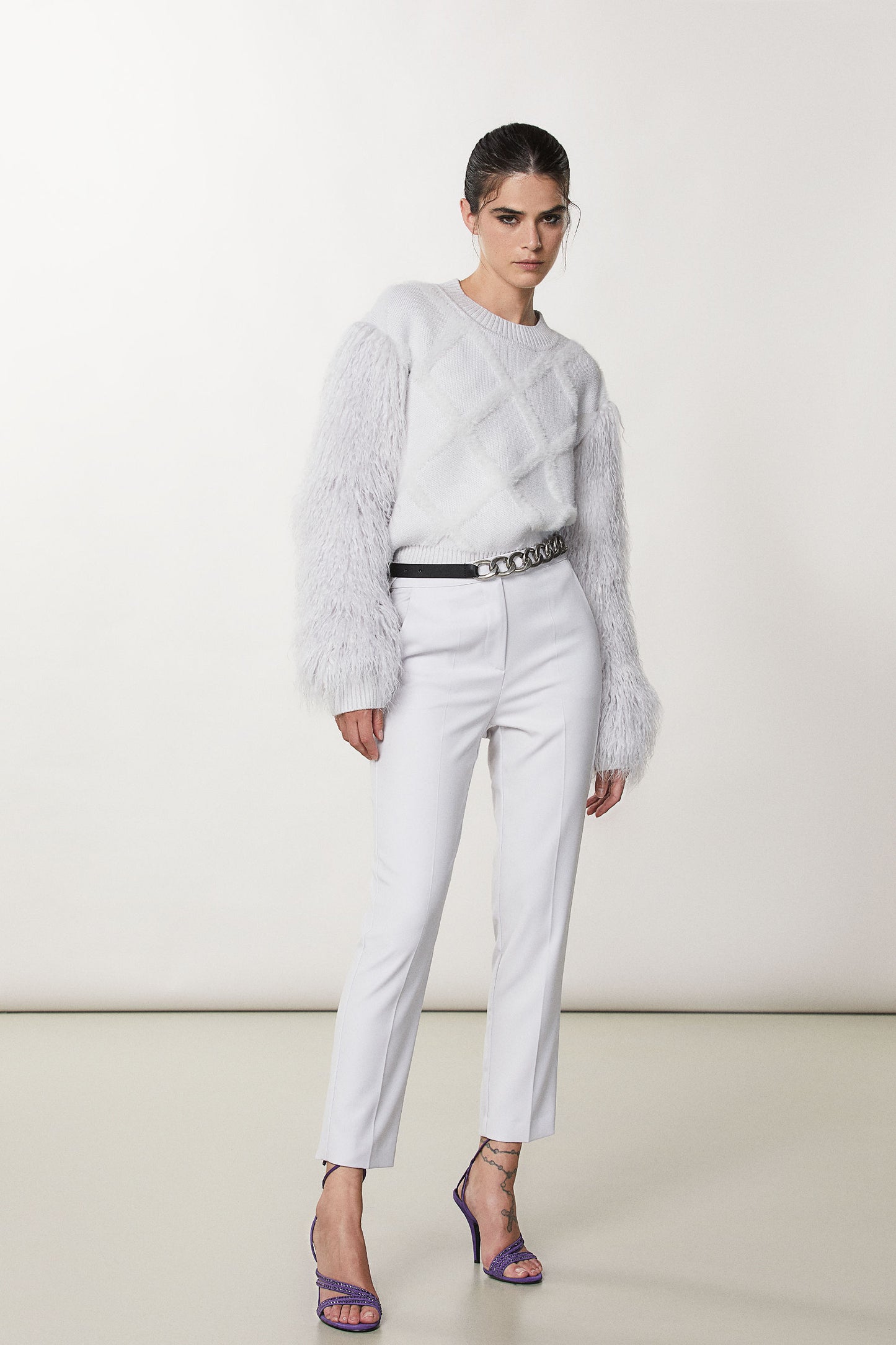 Sweater With Fluffy Sleeves
