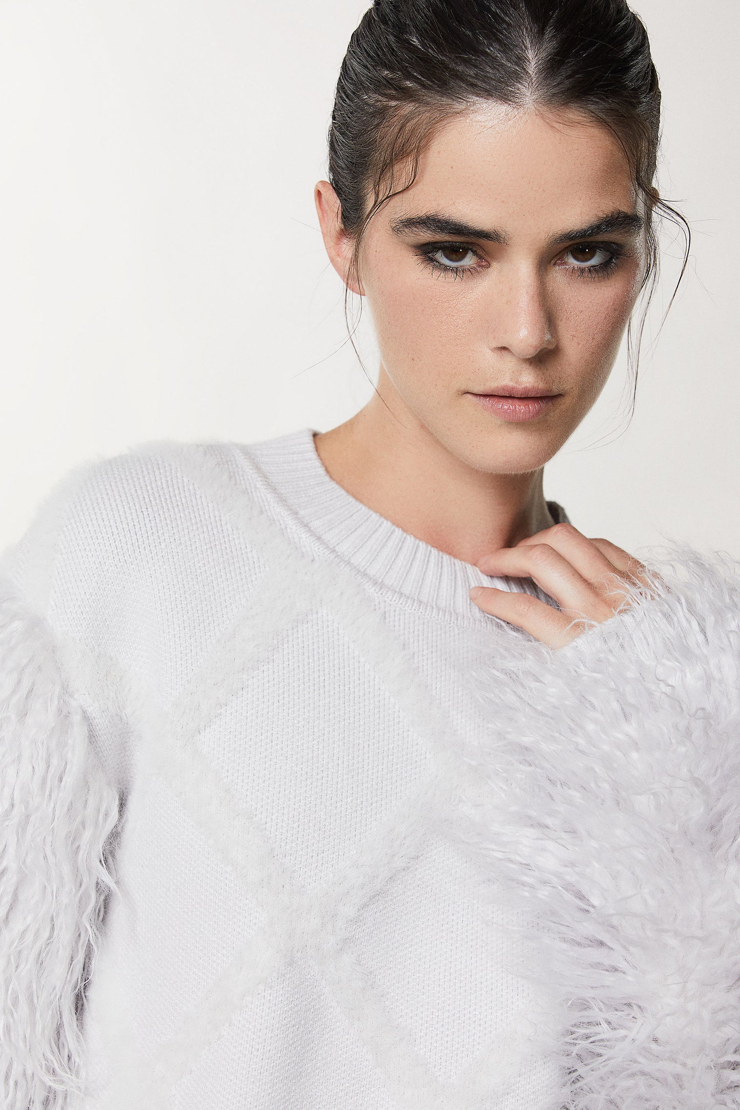 Sweater With Fluffy Sleeves