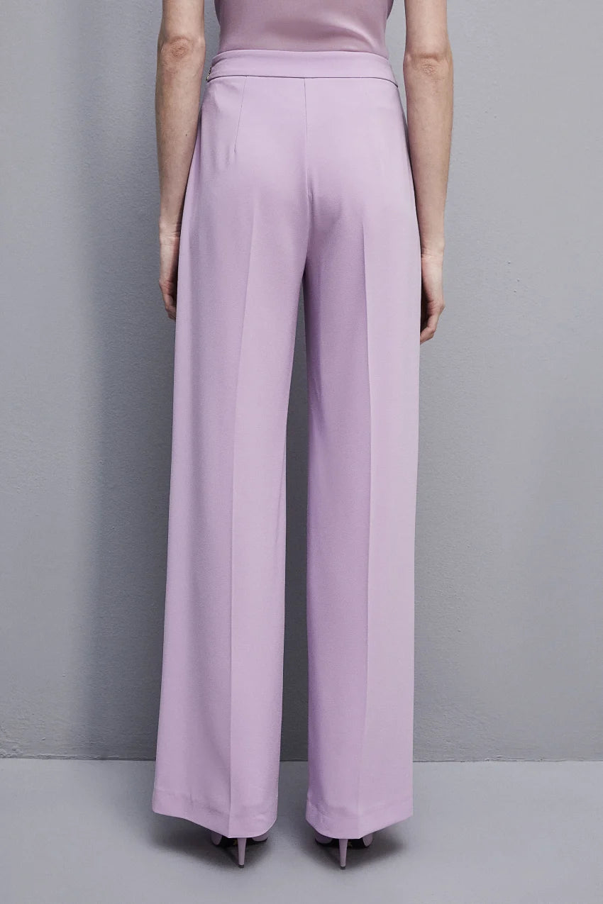 Lilac Palazzo Crepe Pants