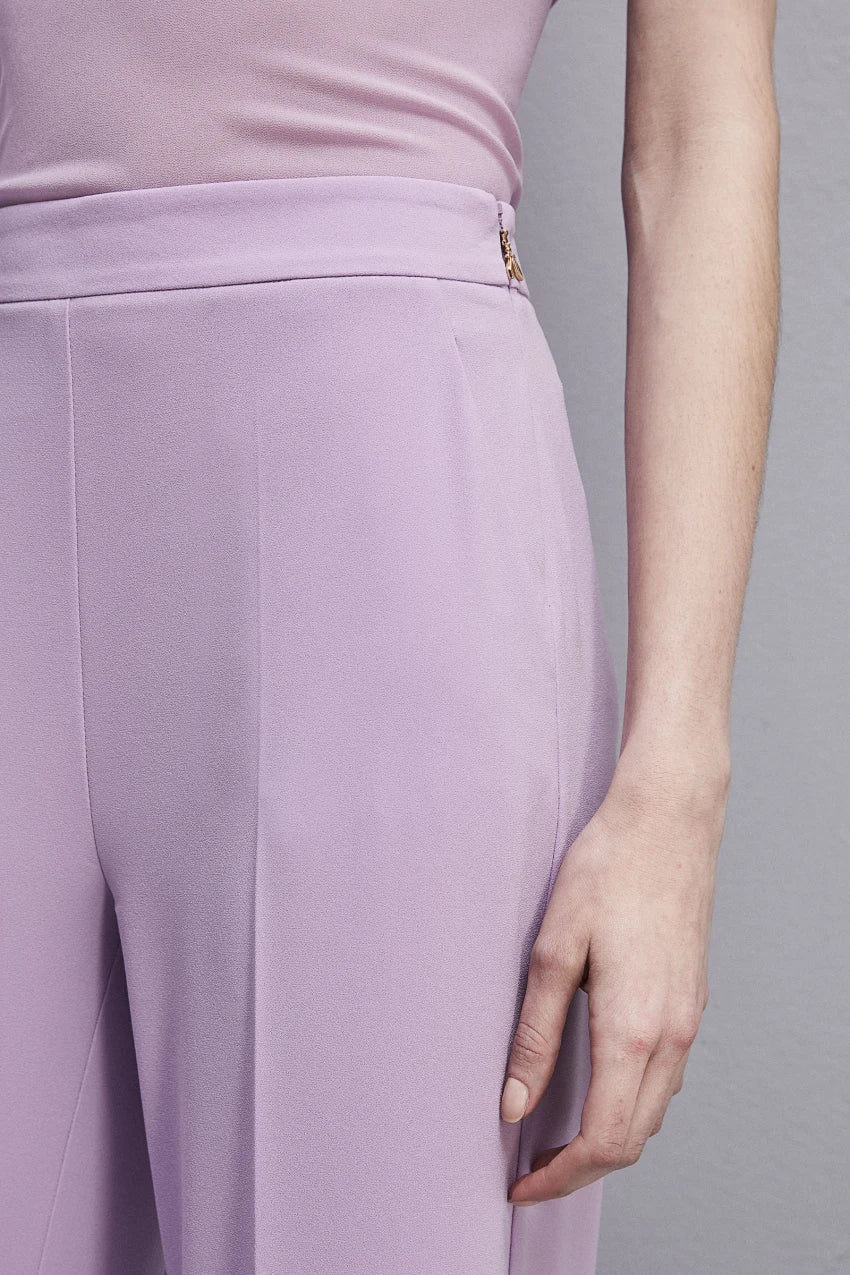 Lilac Palazzo Crepe Pants