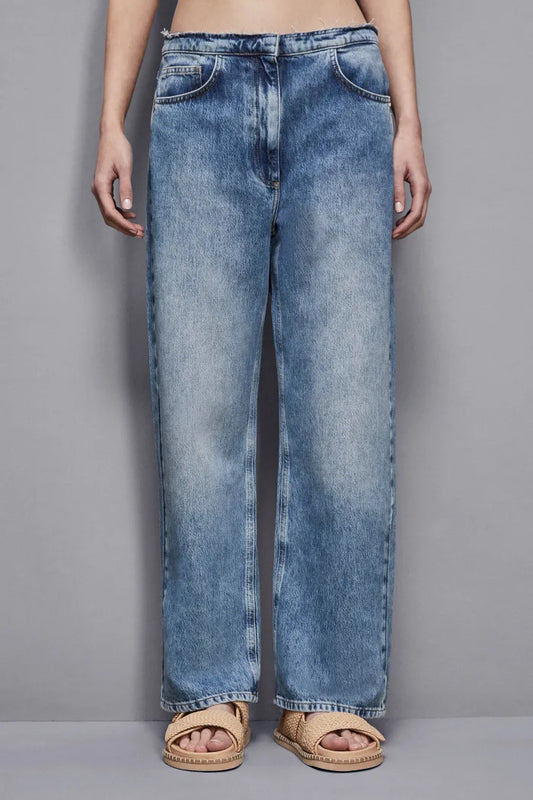 Frayed Denim Tencel Jean