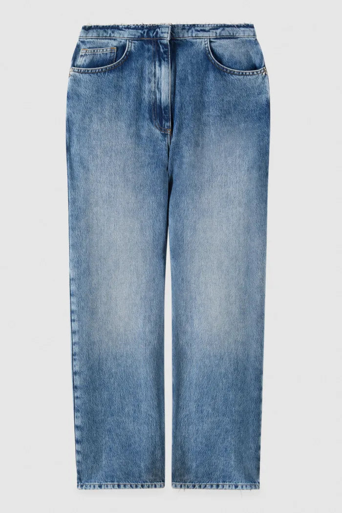 Frayed Denim Tencel Jean