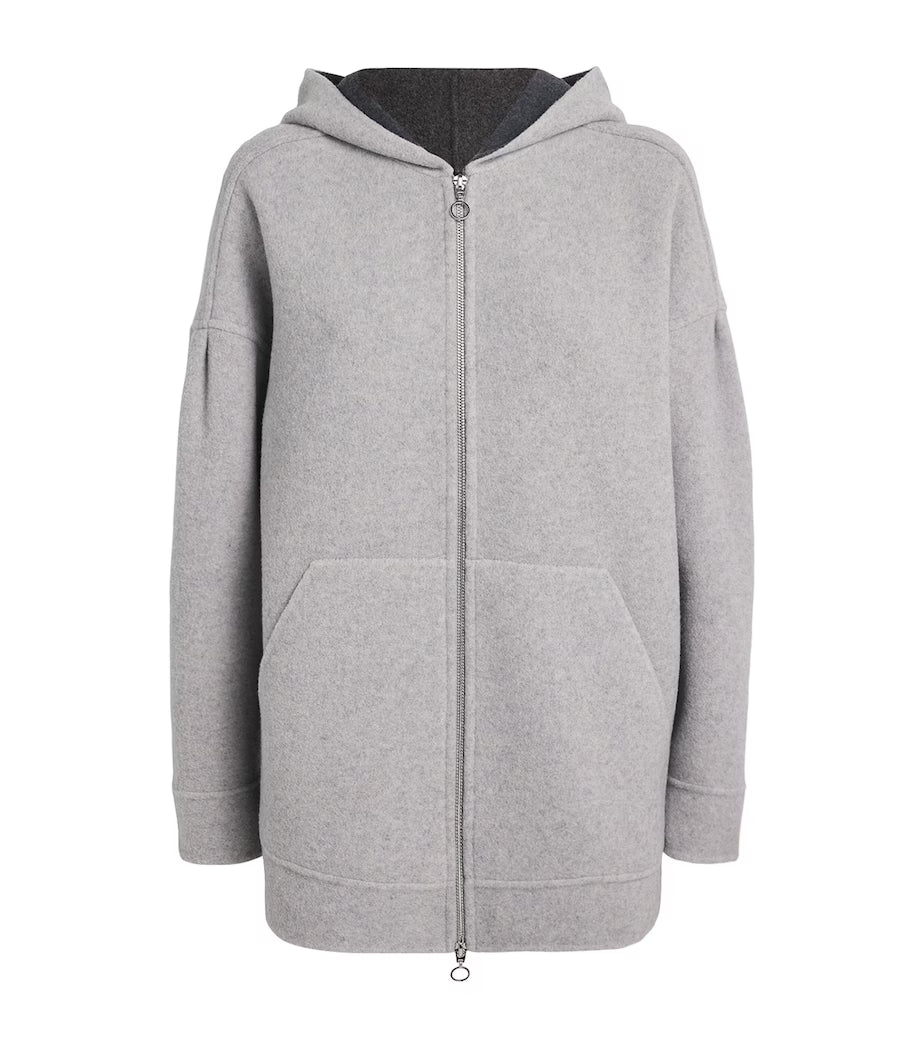 Wool-Blend Jersey Hoodie
