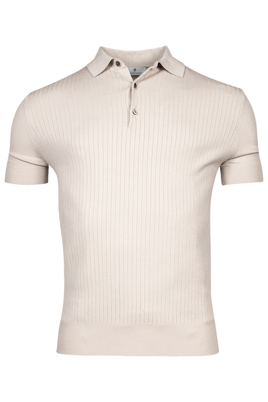 Stone Ribbed Knitted Polo