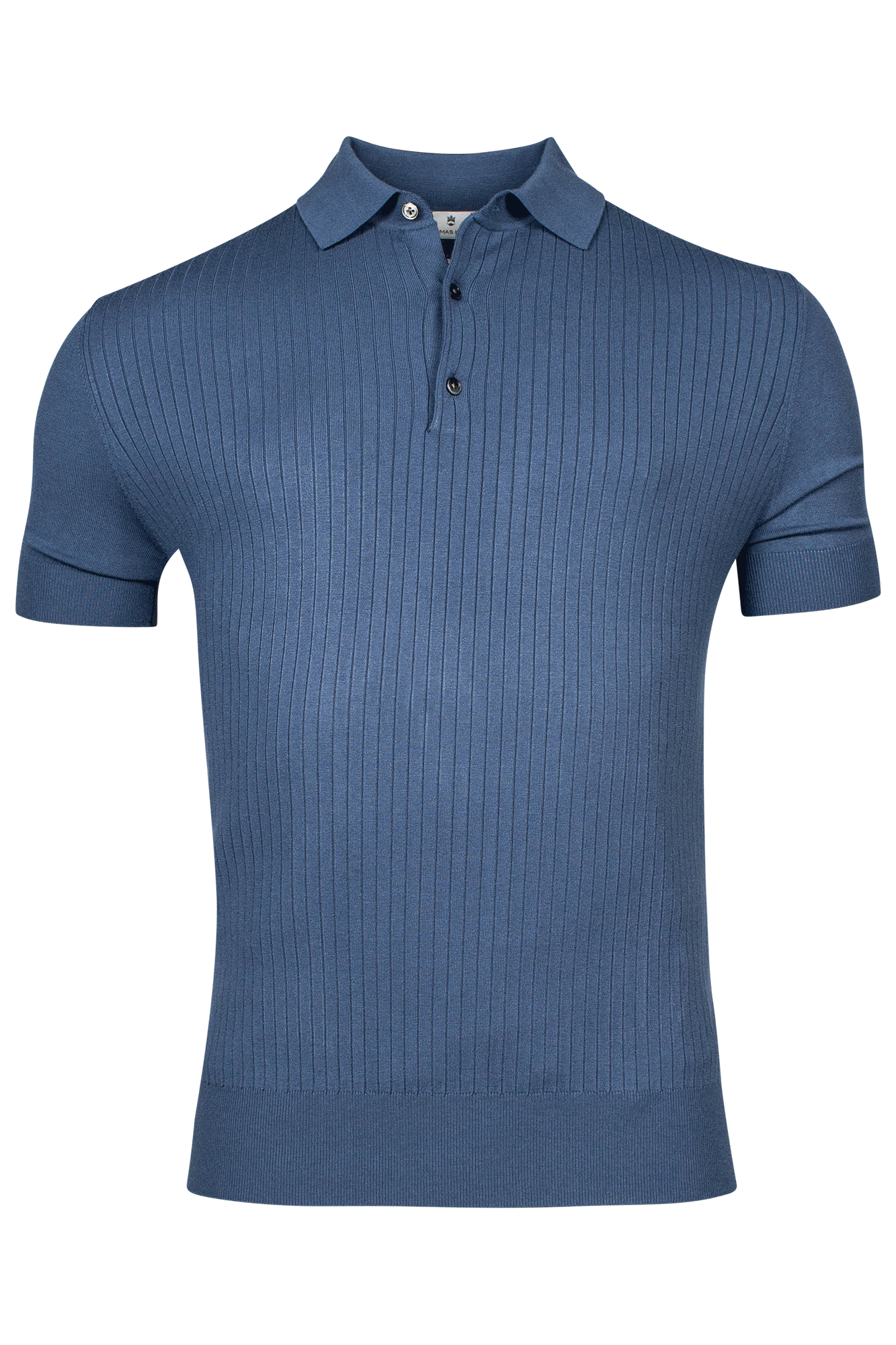 Ribbed Knitted Polo