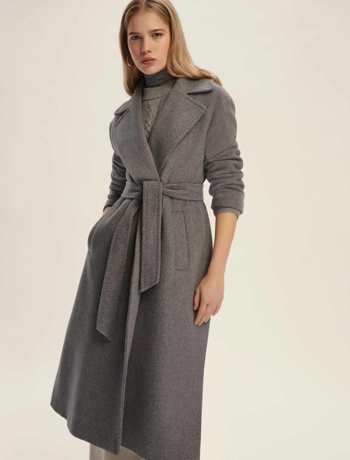 Double Faced Wool Coat Otter