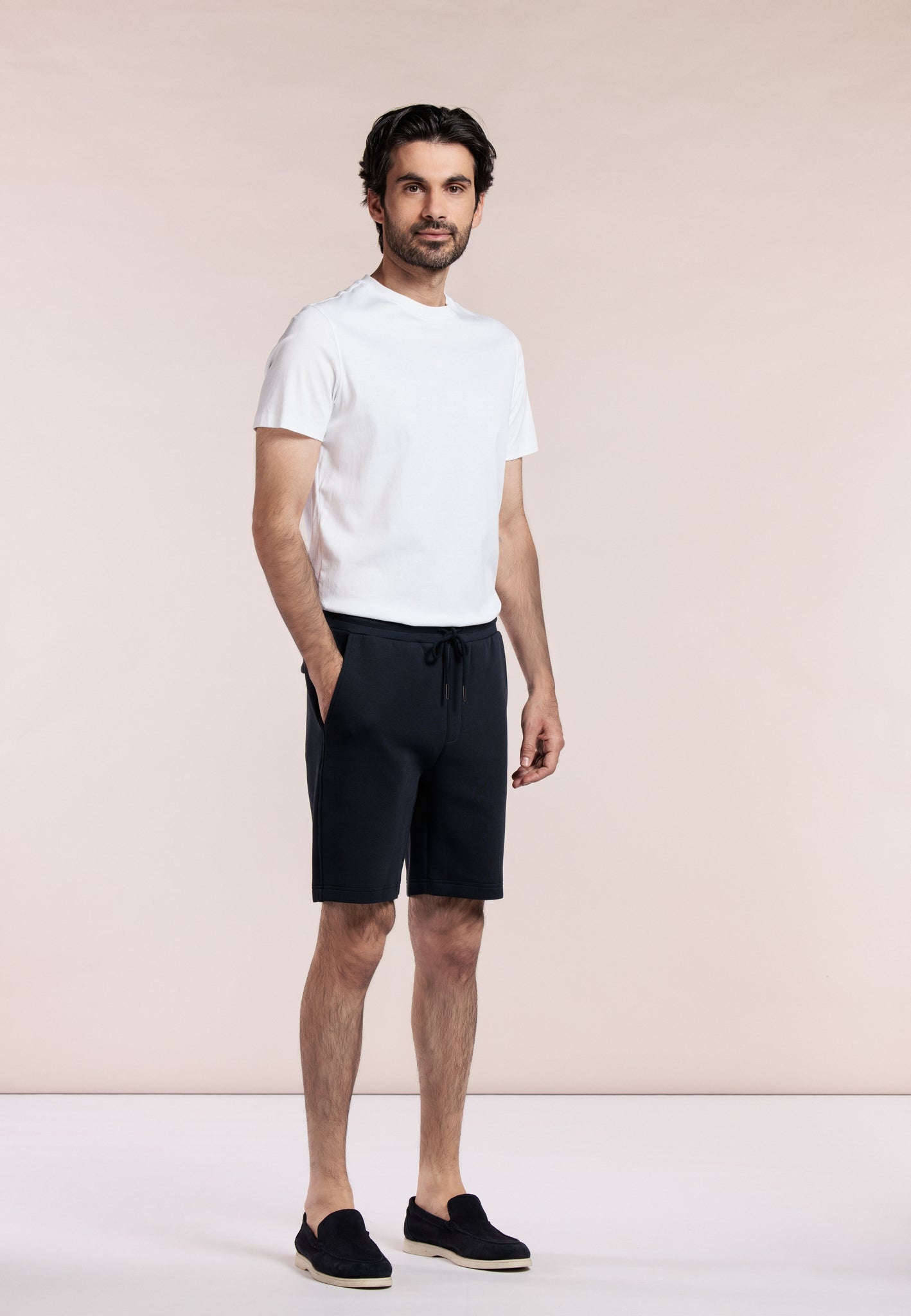 Navy Sweat Short
