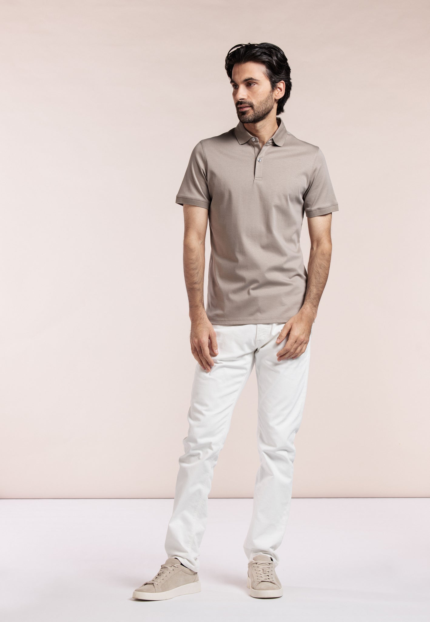 Brown Liquid Polo Shirt
