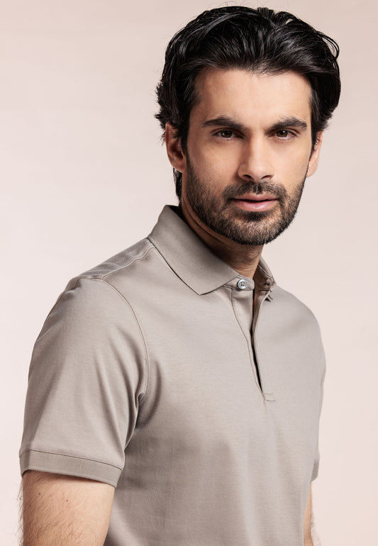 Brown Liquid Polo Shirt