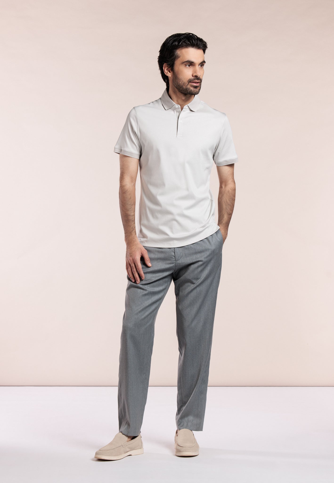 Sand Liquid Polo Shirt