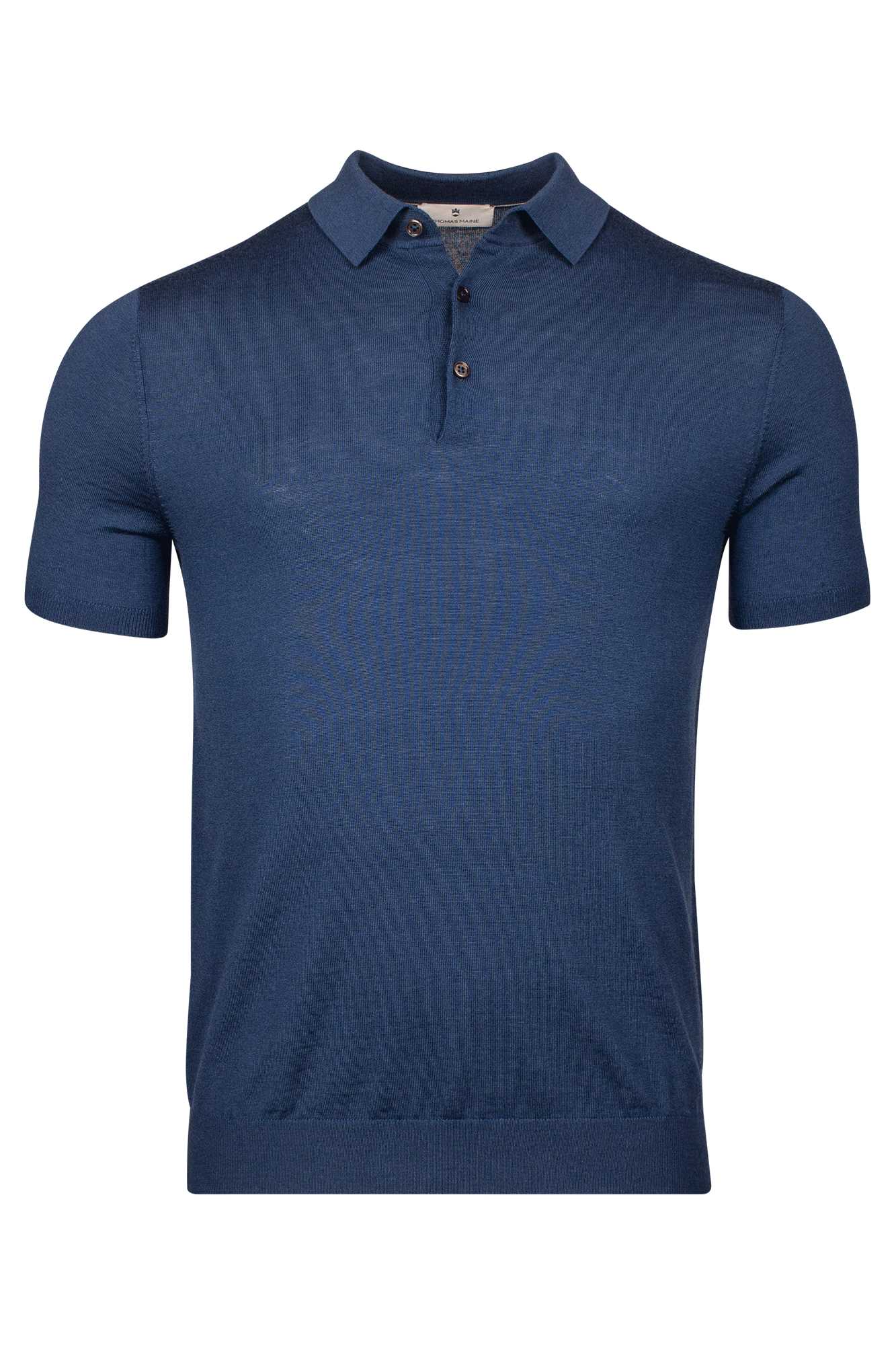 Indigo Merino Polo Shirt