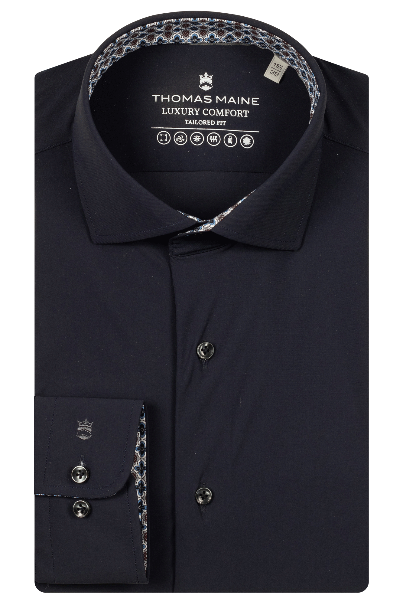 Navy Four-Way Stretch Shirt