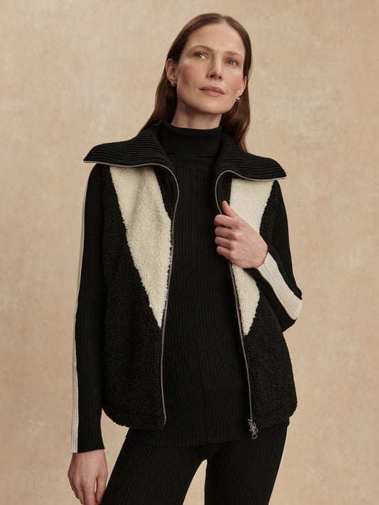 Caspian Sherpa Gilet - Black