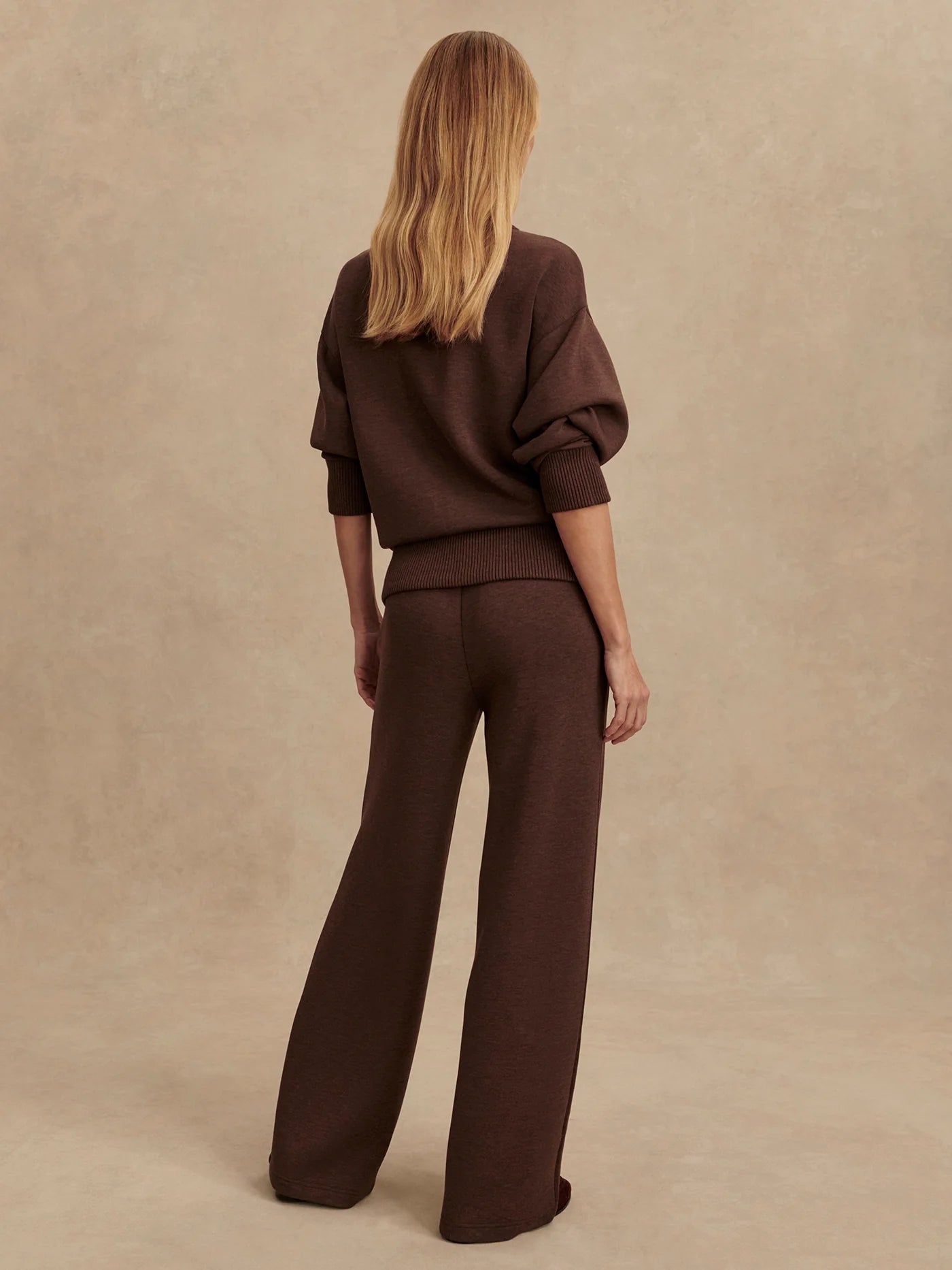 Wide-Leg Pant 30" – Coffee Bean Marl