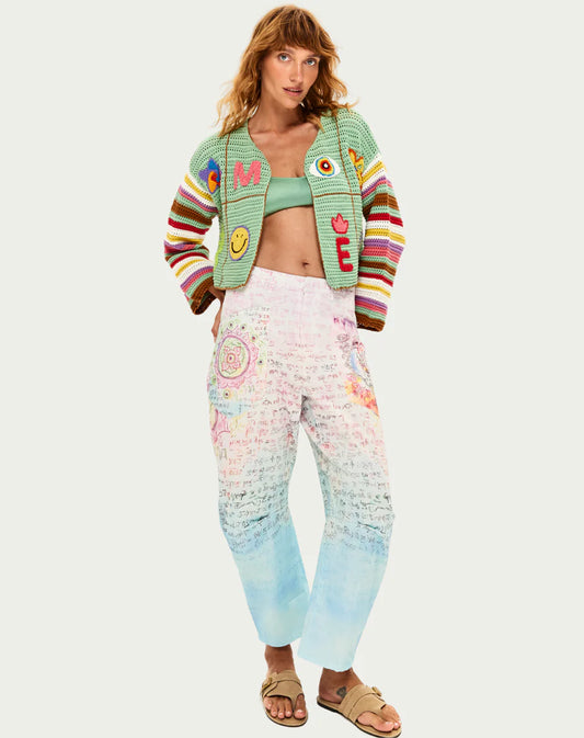 Ibiza Love Crochet Cardigan - Mint