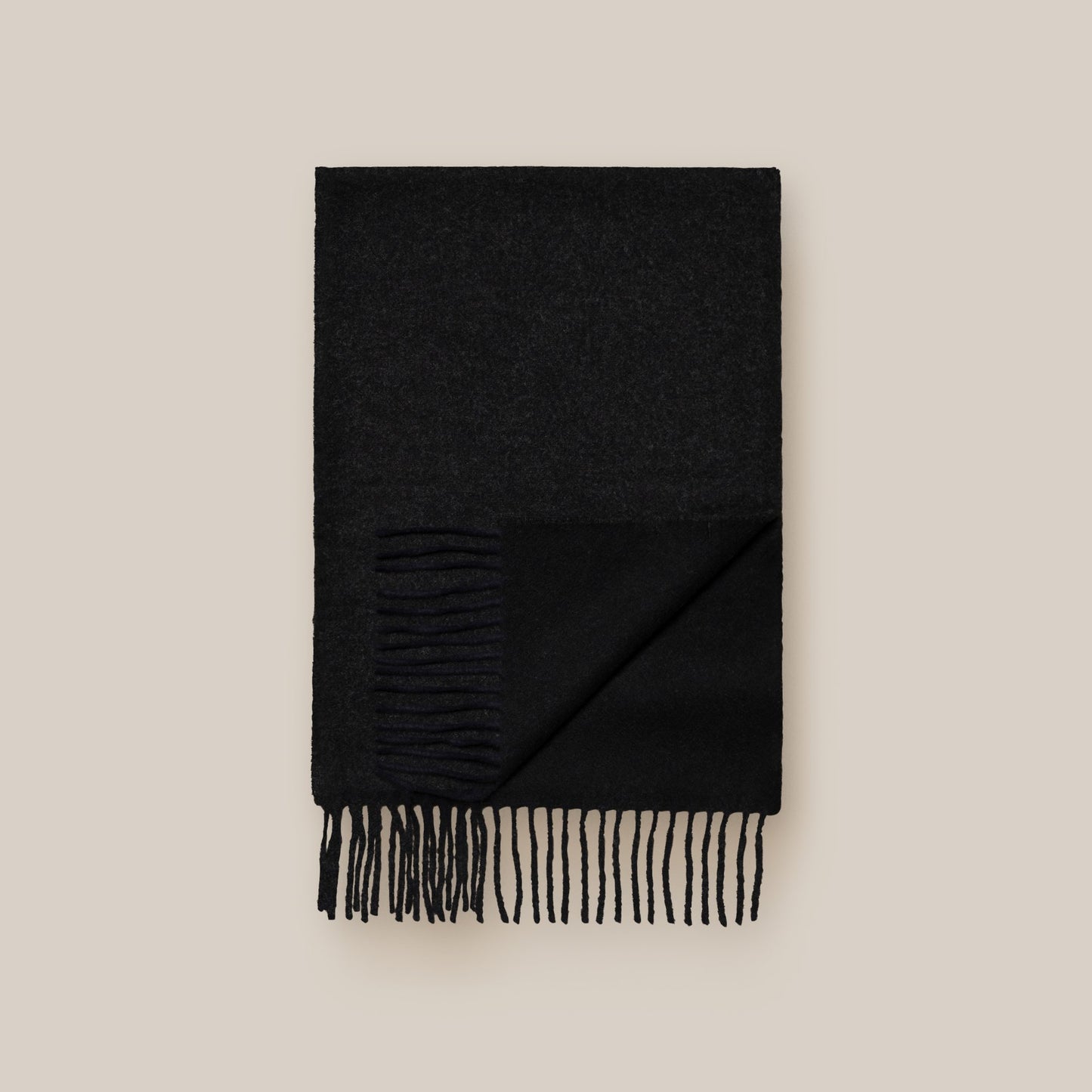 Black Two Side Wool Scarf