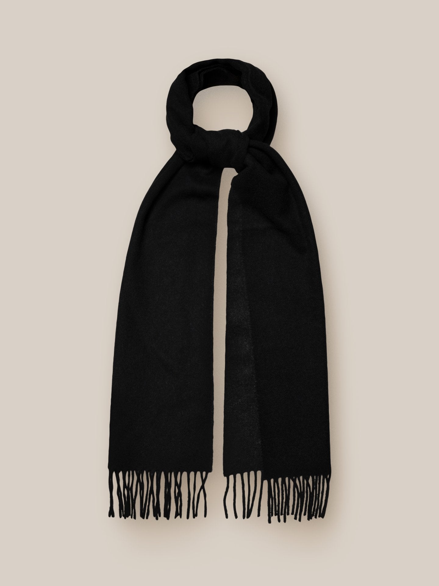 Black Two Side Wool Scarf