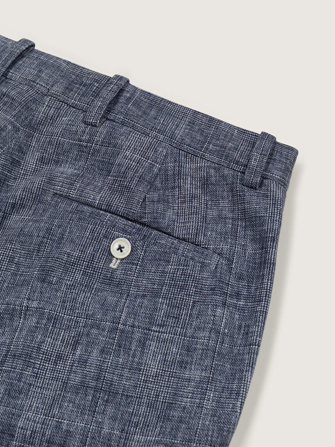 Blue POW Check Trouser