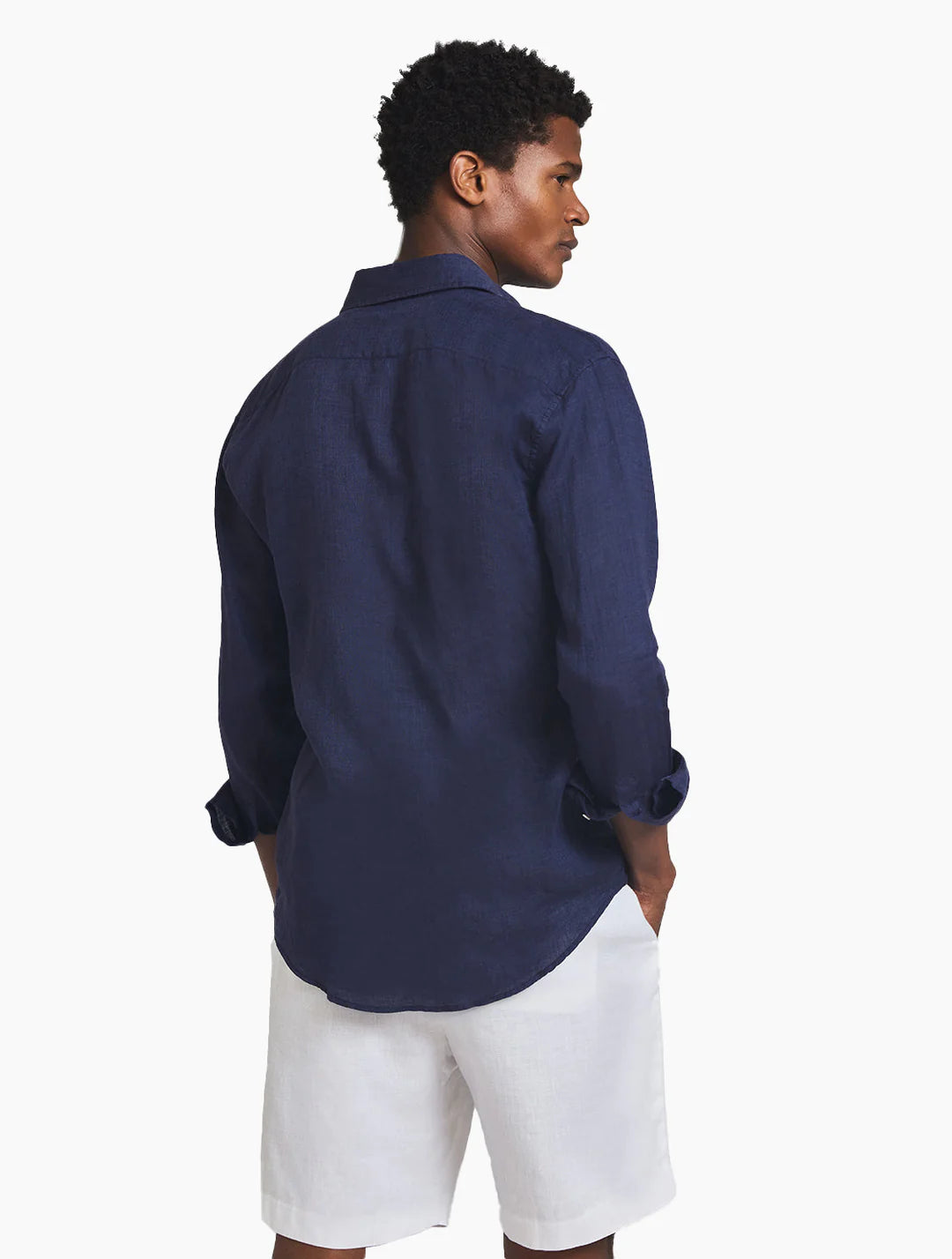 Antonio Navy Linen Shirt