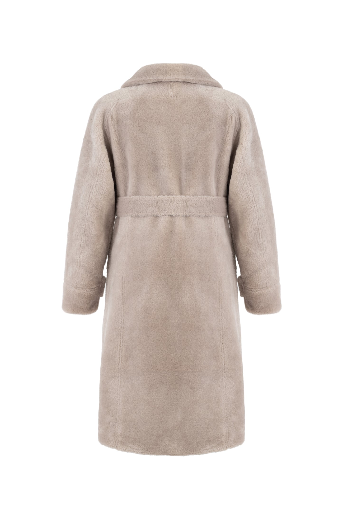 Reversible Belted Coat In Taupe