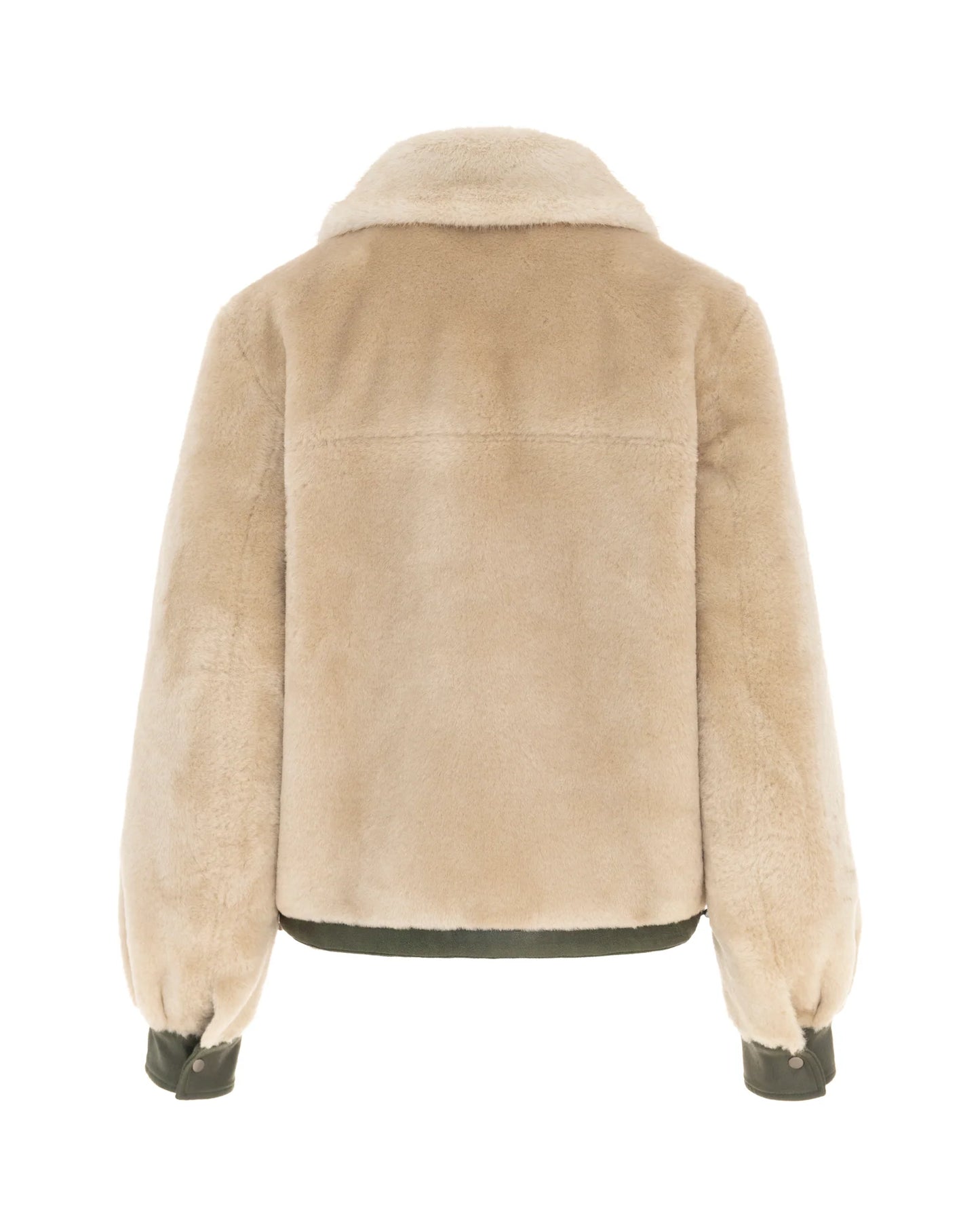 Khaki shearling Bomber