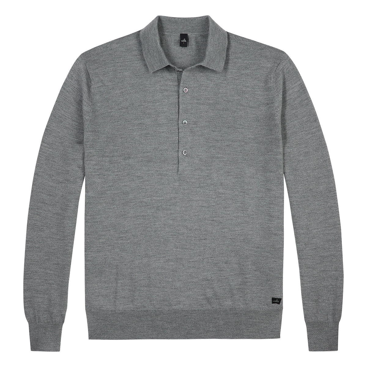 Blake Mid Grey Cashfeel Poloshirt