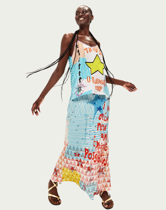 Blakely Runic Whisper Slip Skirt