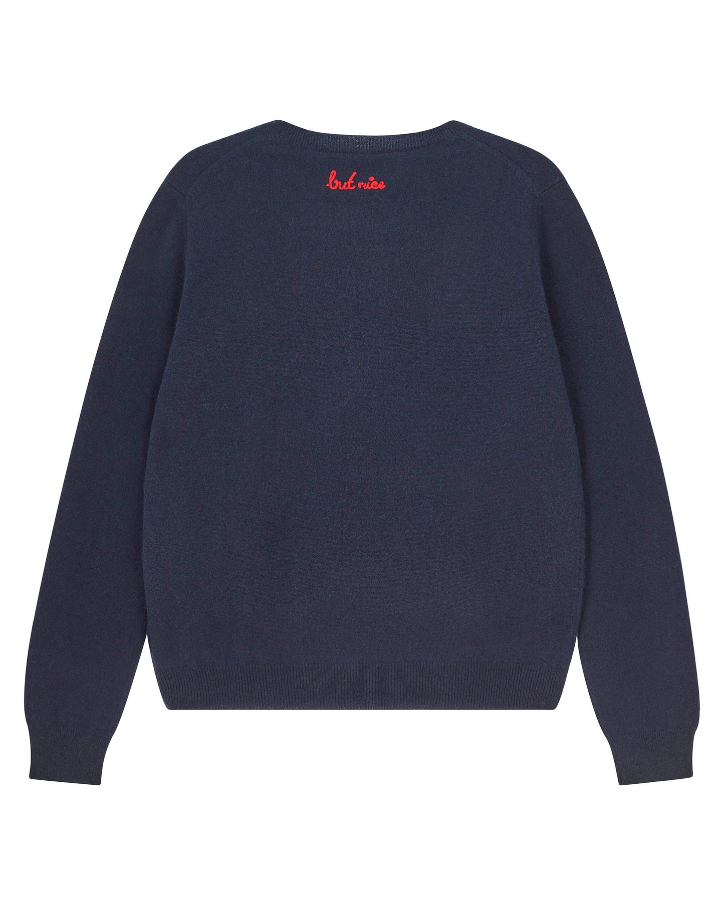 Cashmere 'Naughty But Nice' Crew Navy