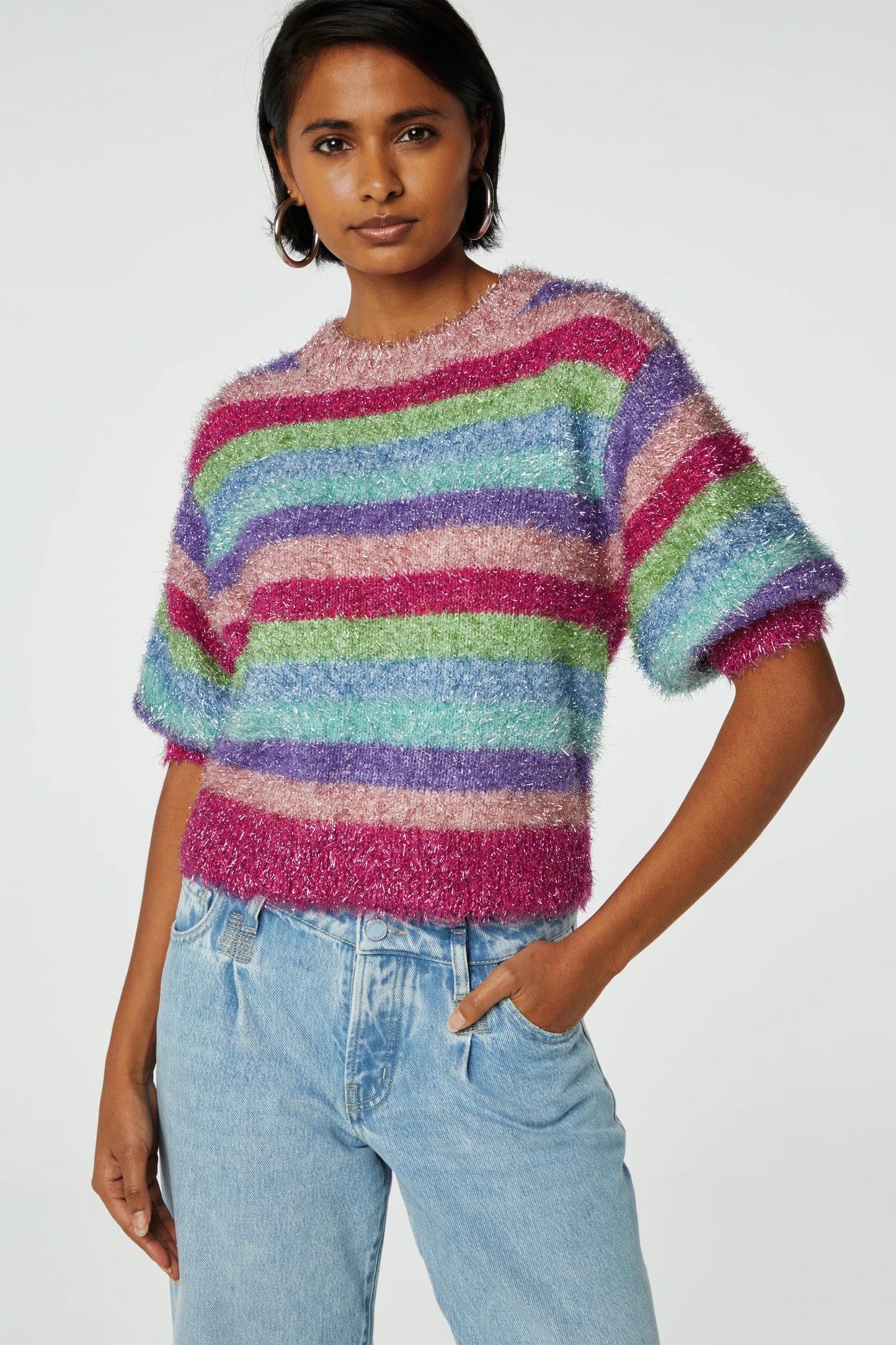 Kitty Stripe Pullover
