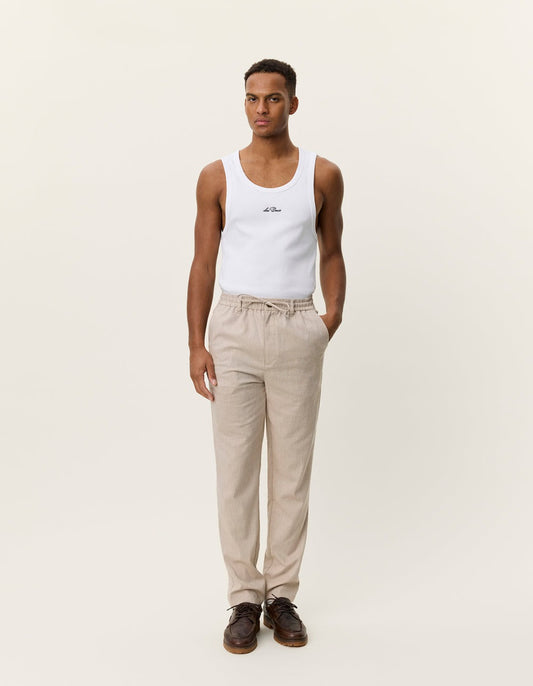 Como Tapered Slub Pants - Light Sand