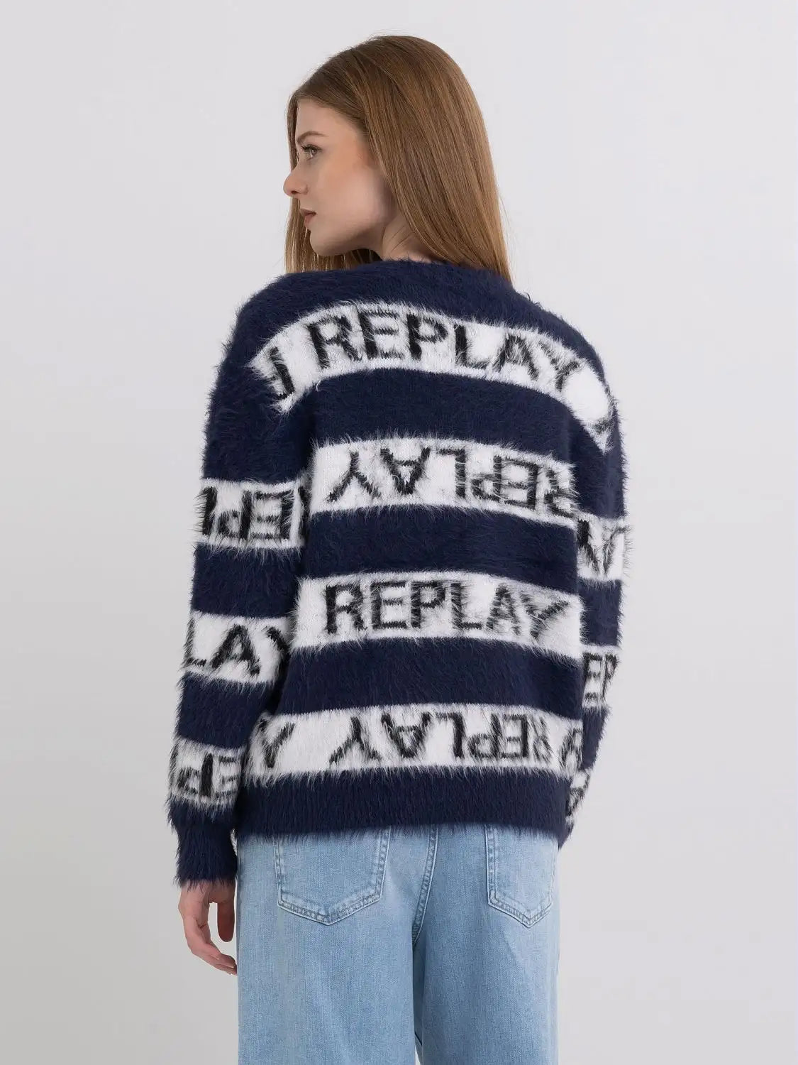 Oversized Cardigan With Stripes