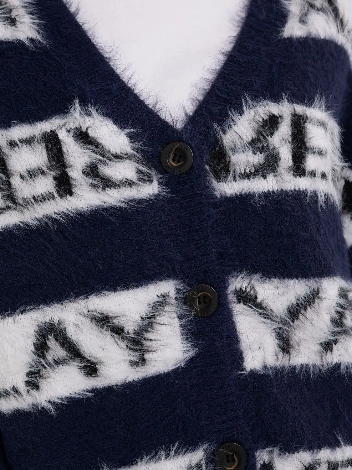 Oversized Cardigan With Stripes