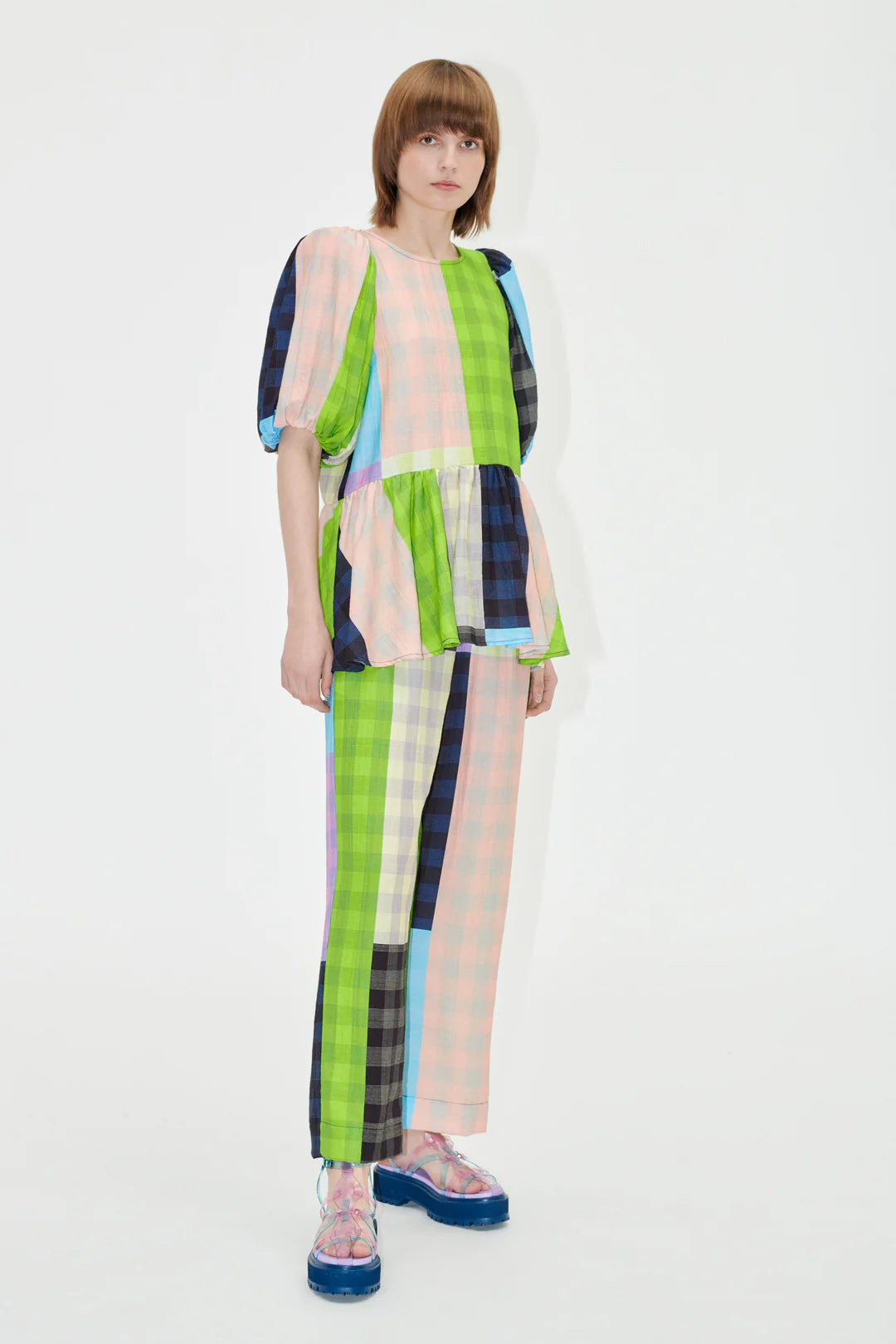 Debra Tencel Check Pants